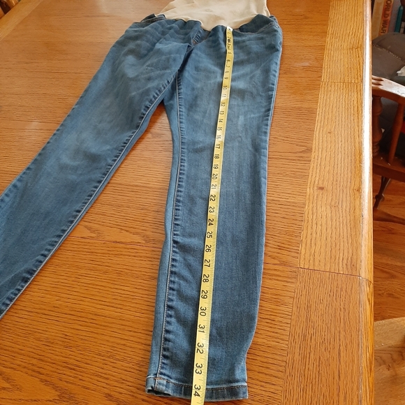 Jessica Simpson Over Belly Maternity Blue Jeans, Straight leg. Size Medium, - Picture 3 of 14